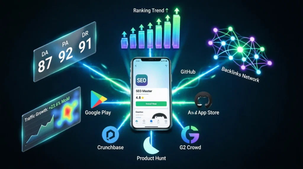 SEO boost and backlink network from app directory submissions