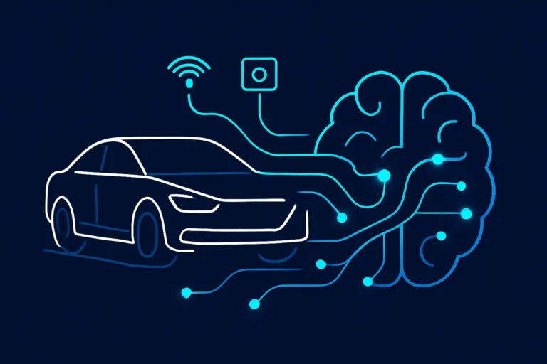 A simple chart showing the 5 steps of AI predictive analytics for better business decisions.