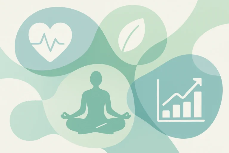 Person using wellness tools and apps that show emerging wellness trends 2026 on a screen.