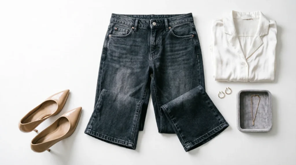 Flare jeans for different body types — petite, hourglass, pear shape and athletic figure